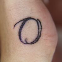 Gothic Letter O Tattoo  Tattoo for a week